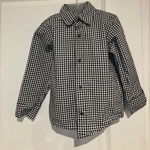 Carter's Checkered Black and White Button Down Shirt
